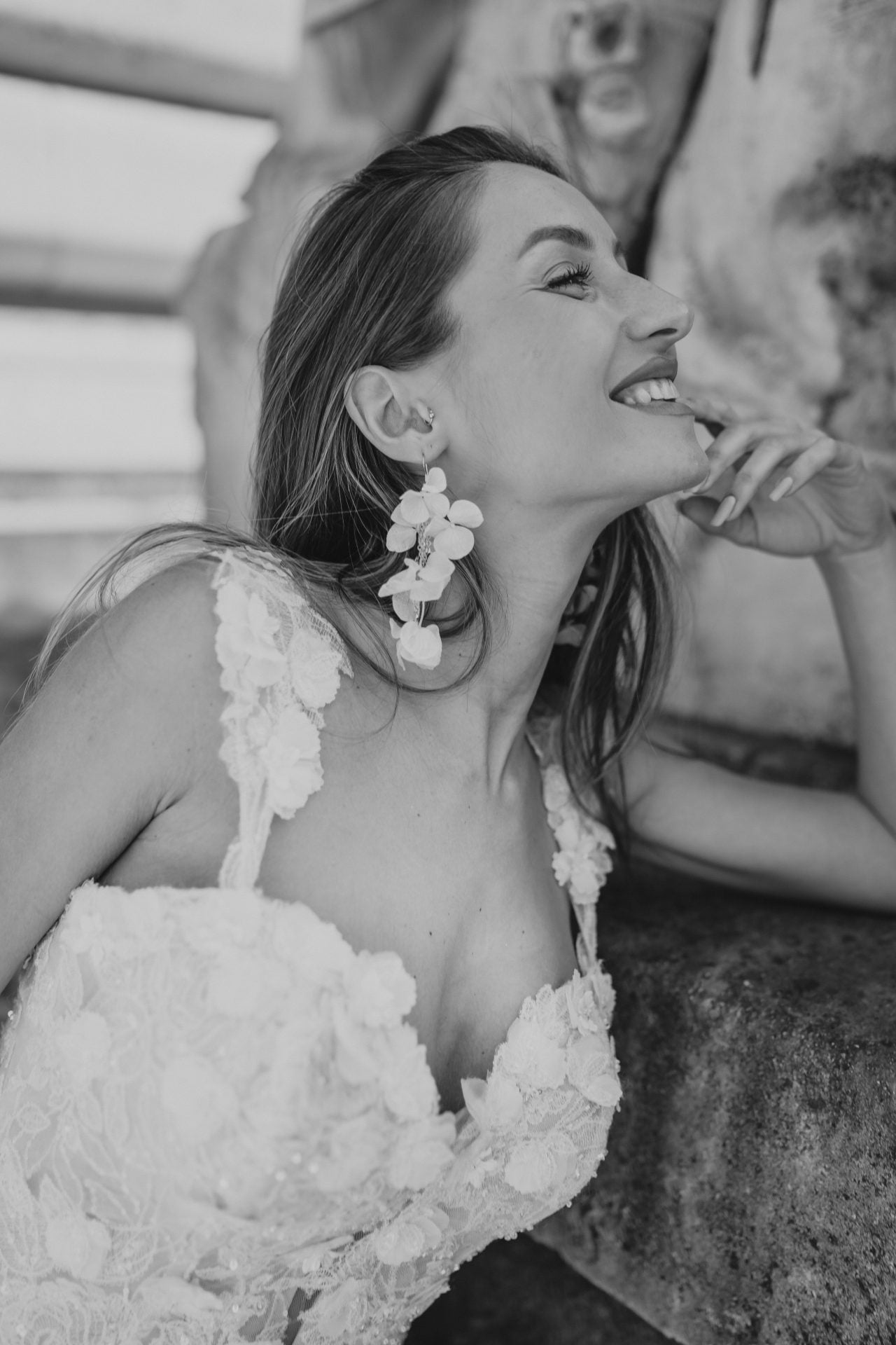 Blumen Ohrringe Hochzeit