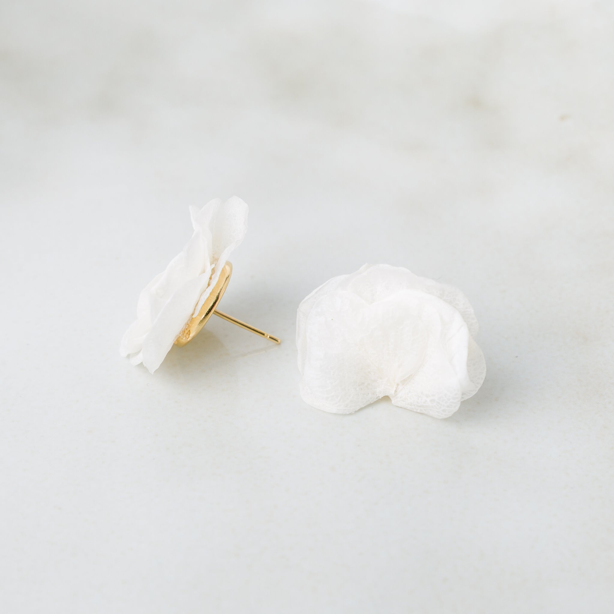 weiße blumen ohrstecker