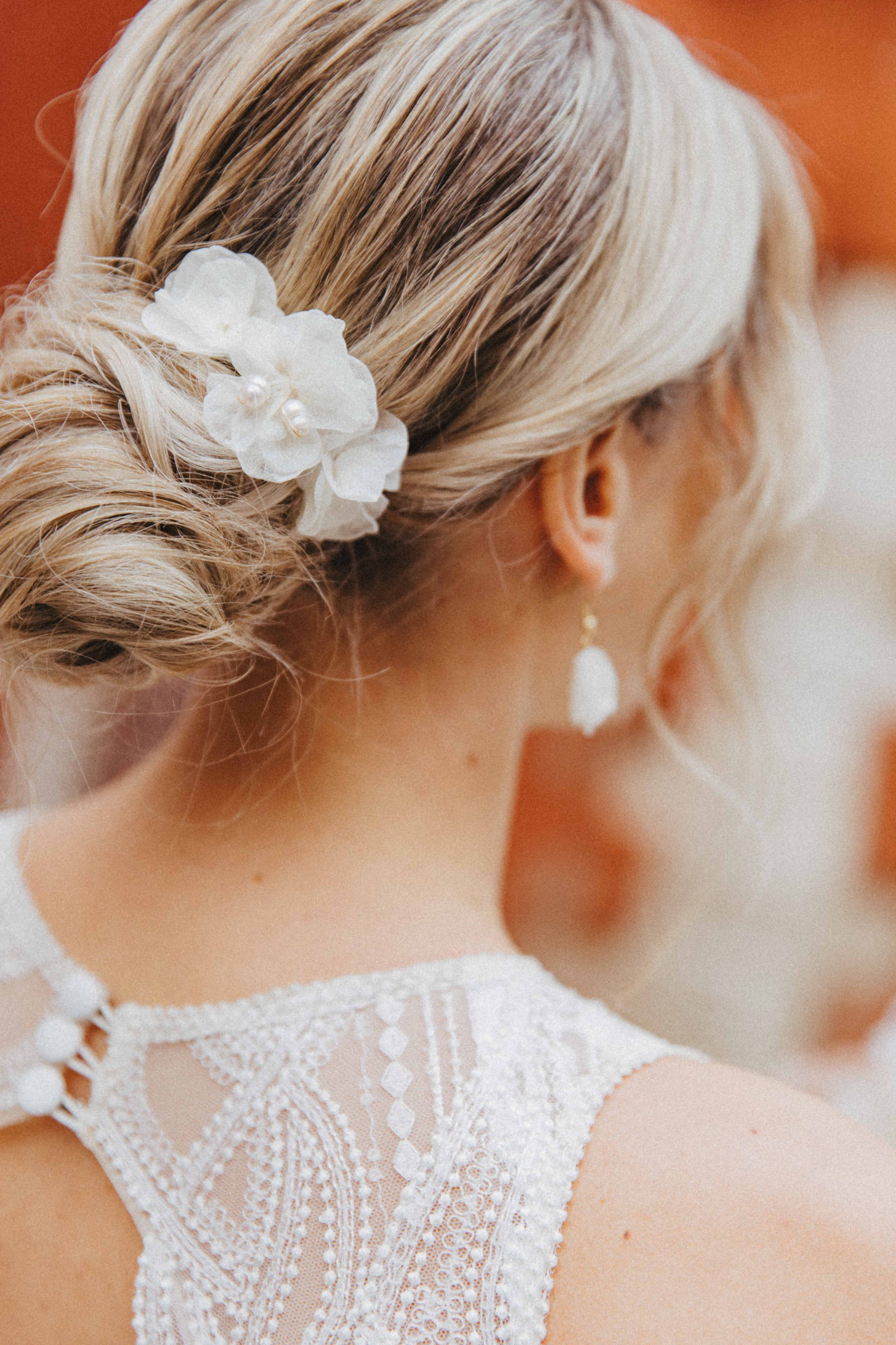 Haarnadeln mit Blumen & Perlen| 3 Stück im Set