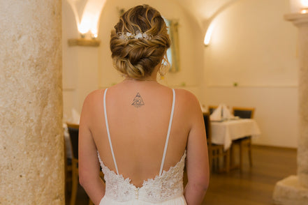 blumen headpiece braut