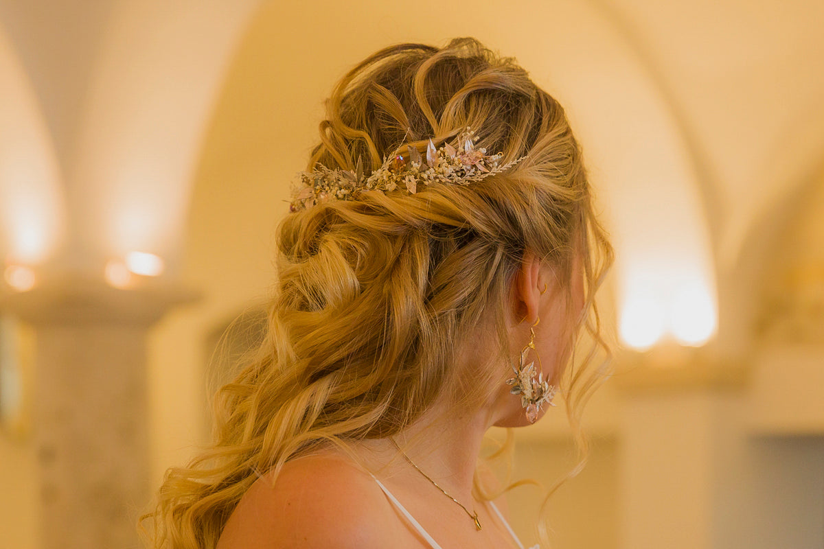 boho haarschmuck blumen perlen