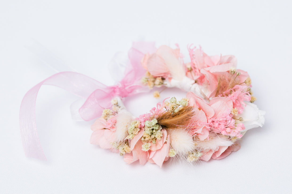 Geschenk für Trauzeugin oder Brautjungfer Armband aus Blumen