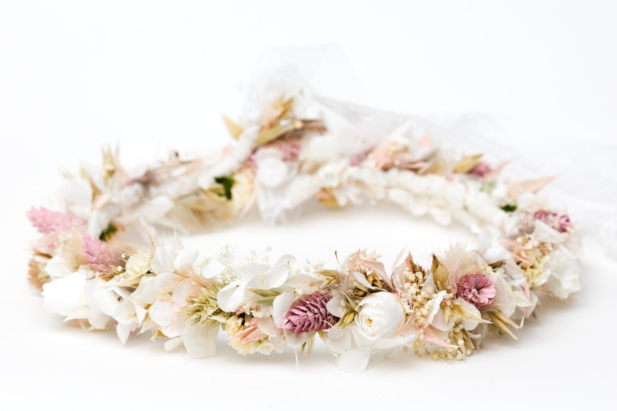 dauerhafter blumenkranz zur hochzeit