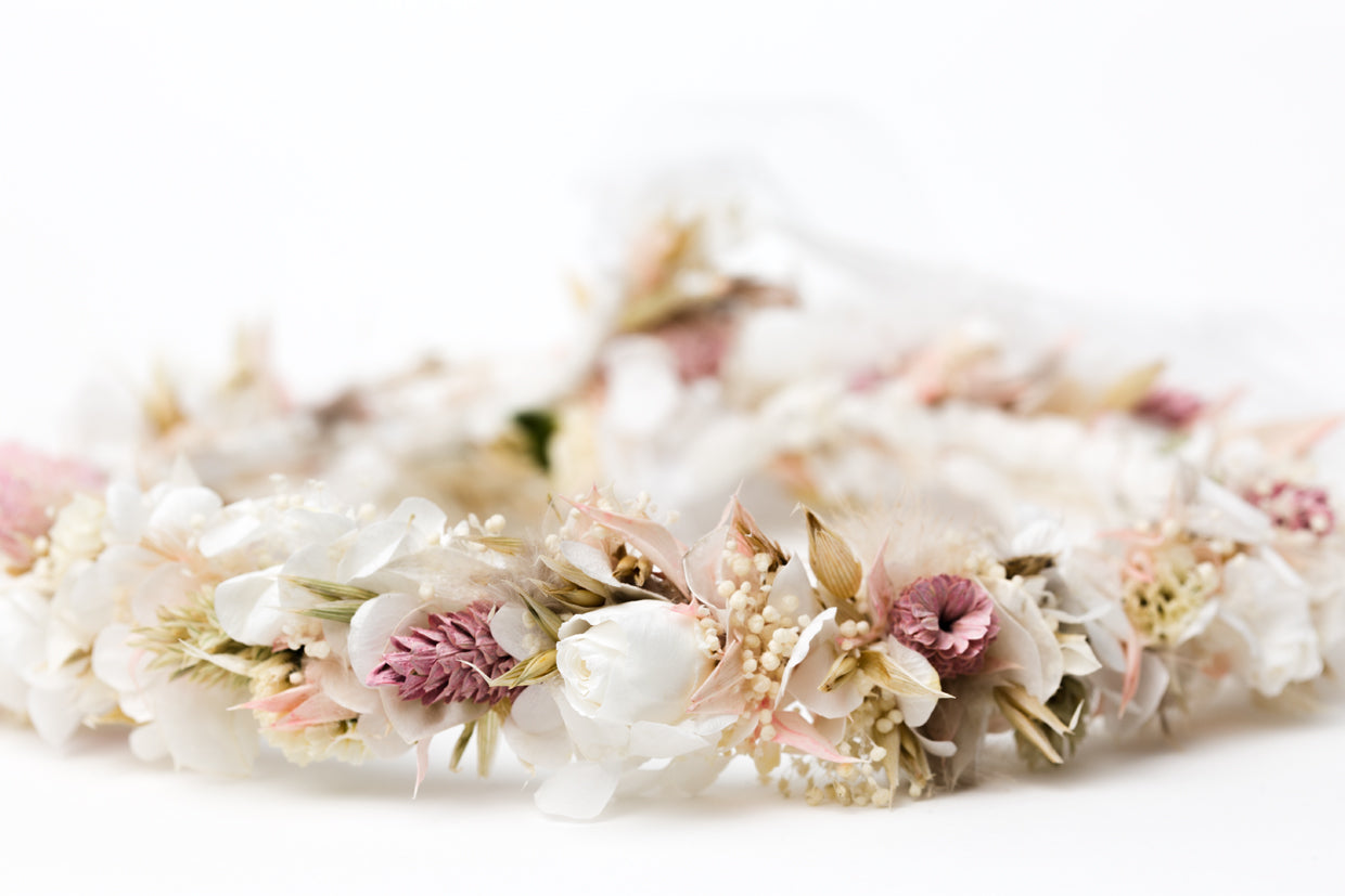 dauerhafter blumenkranz zur hochzeit