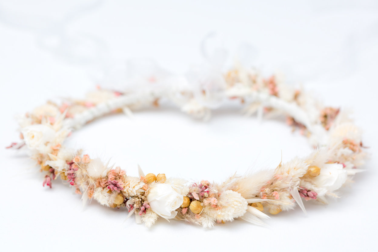 Kopfschmuck braut hochzeit trockenblumen