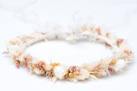 Kopfschmuck braut hochzeit trockenblumen
