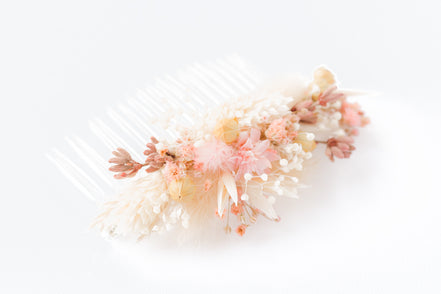 haarkamm aus echten blumen