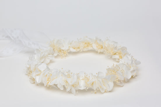 kopfkranz hochzeit schleierkraut hortensie
