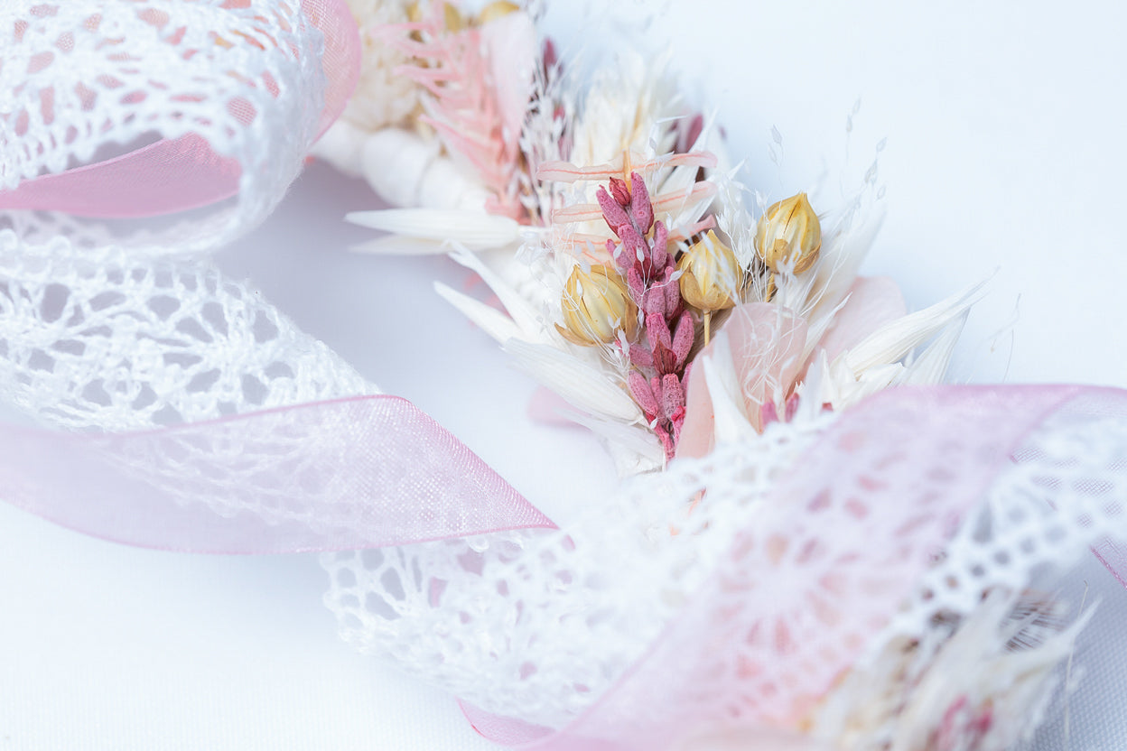 boho haarkanz echte blumen