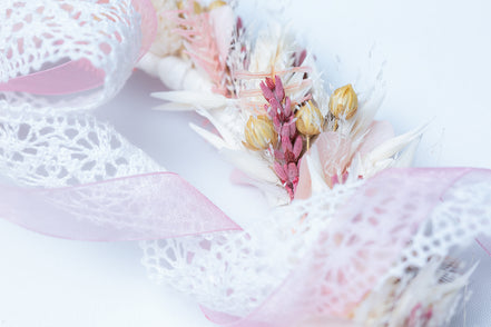 boho haarkanz echte blumen