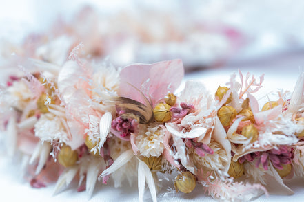 boho blumenkranz braut