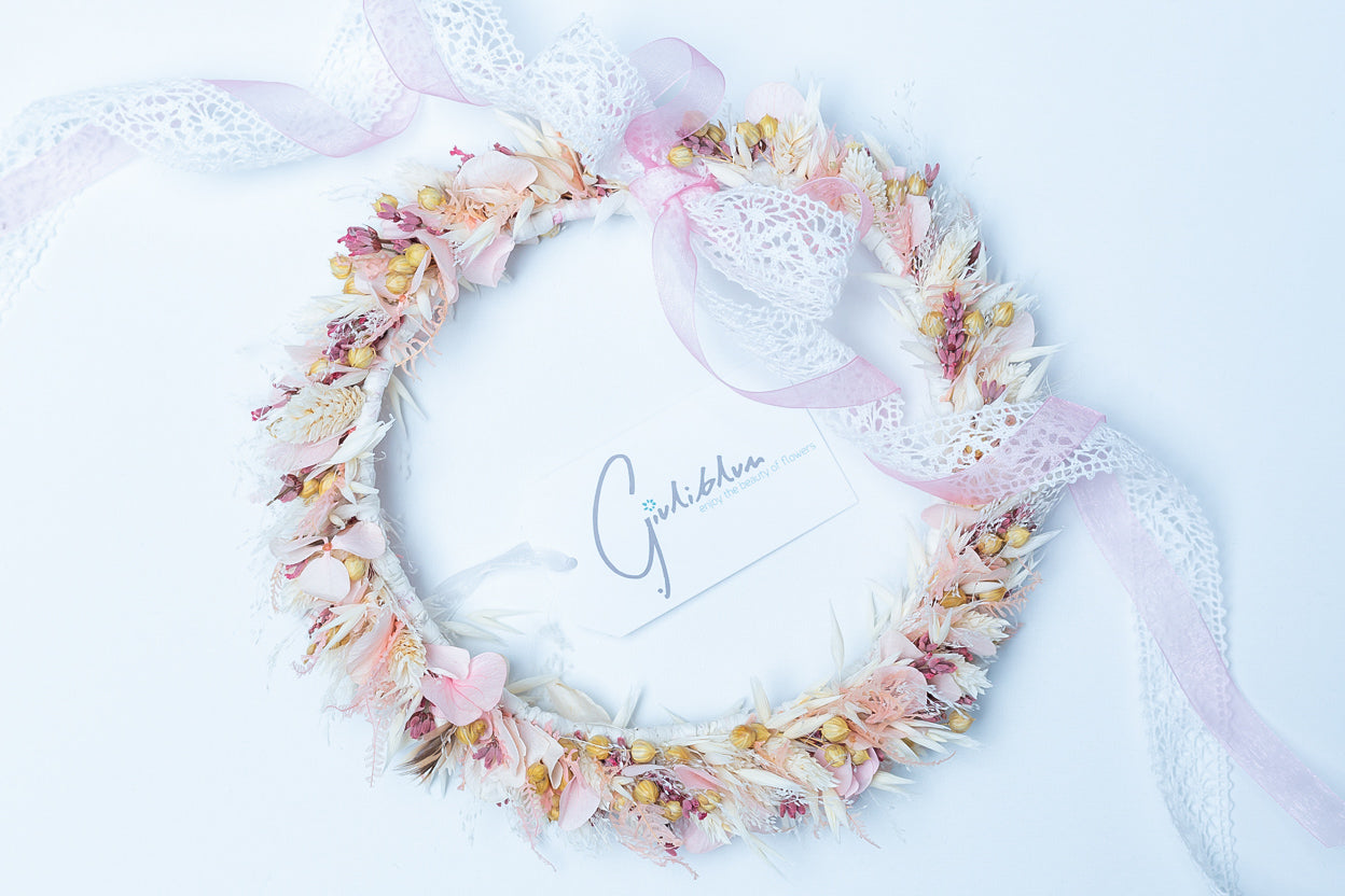 blumenkranz echte blumen braut