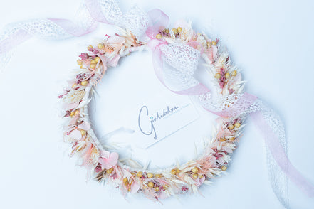 blumenkranz echte blumen braut
