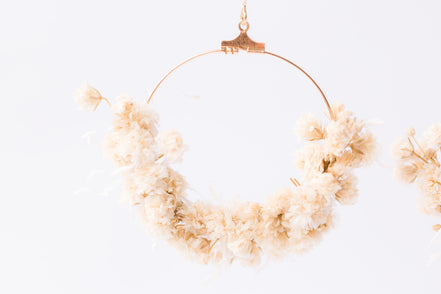 Ohrringe aus echten Blumen Hochzeit