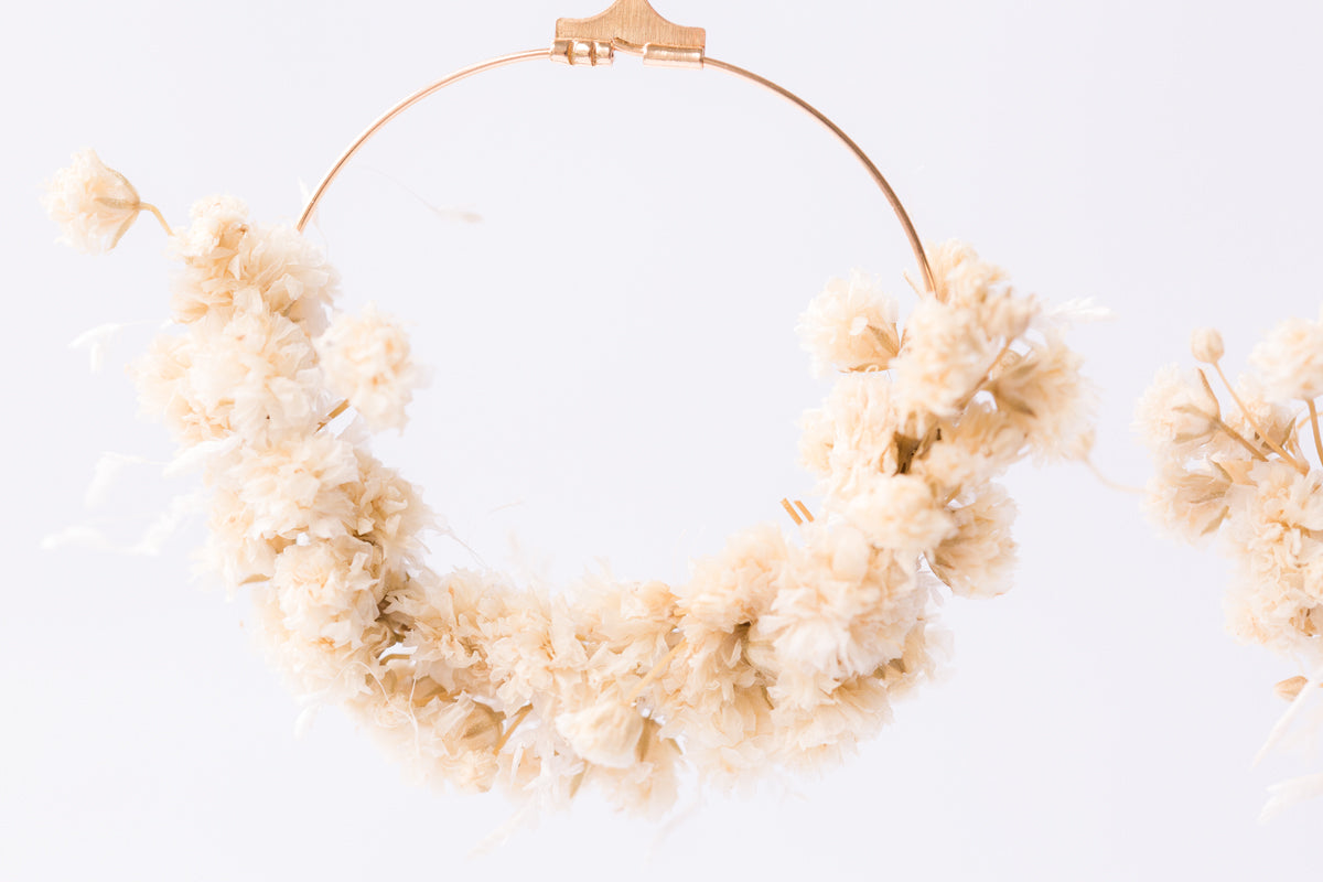 Blumen schmuck ohr boho hochzeit