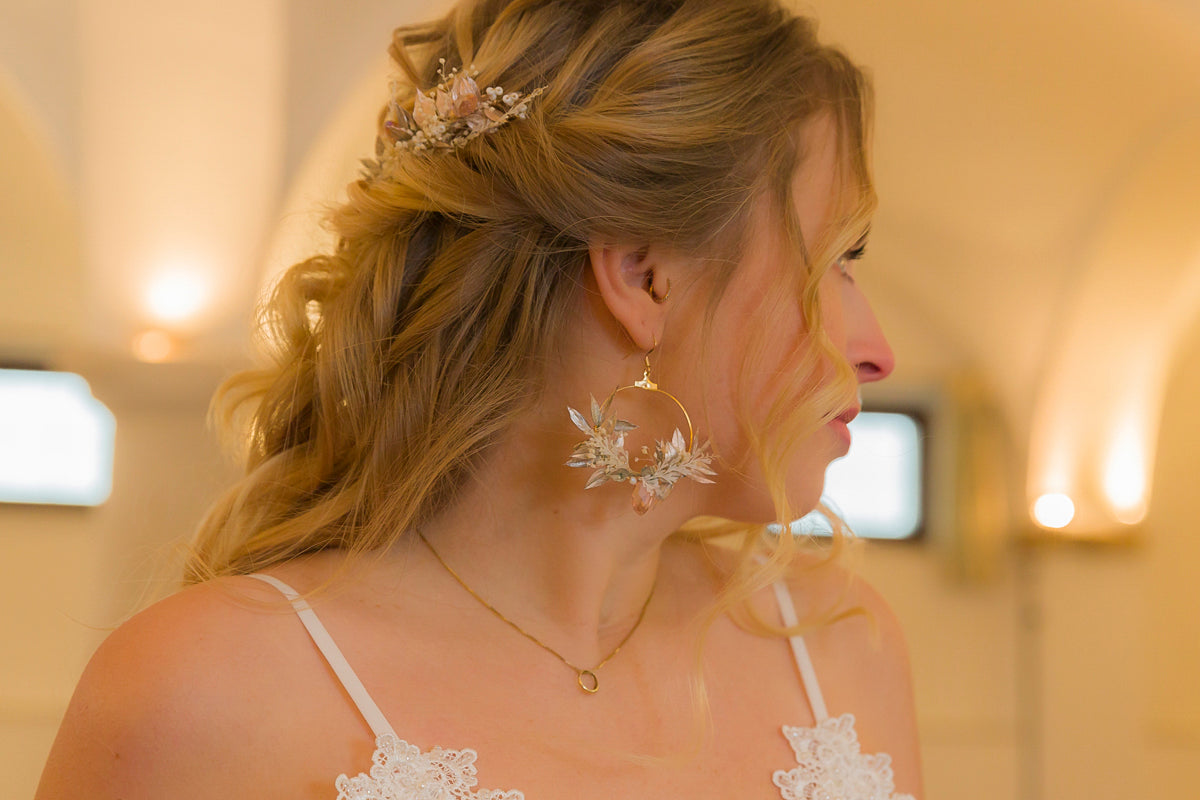 Blumenranke Braut Hochzeit Trockenblumen