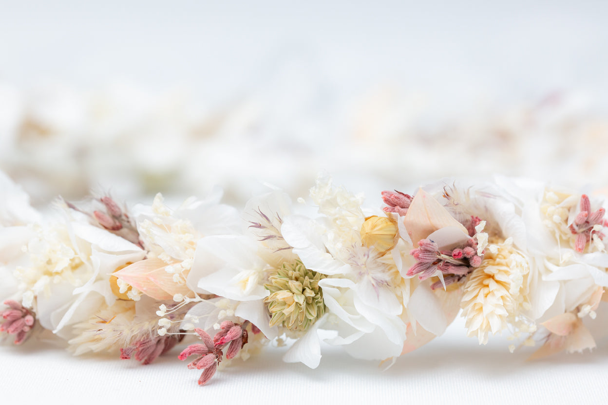 Haarkranz boho braut blumen langhaltend