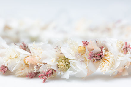 Haarkranz boho braut blumen langhaltend