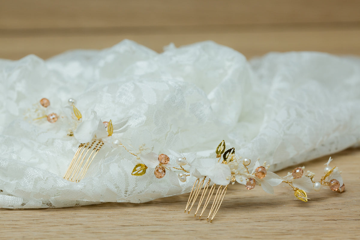 Haarkamm Braut Haarschmuck Blumen
