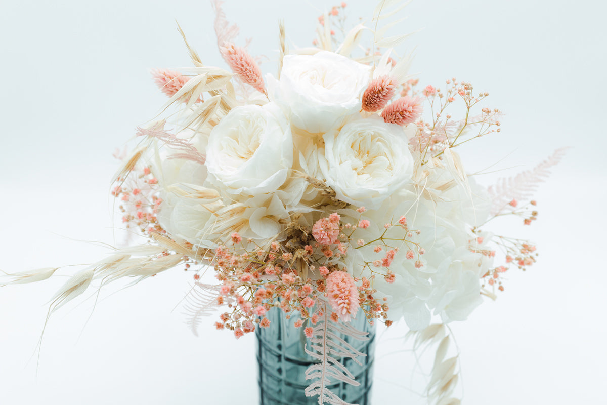 Trockenblumen Brautstrauß vintage boho