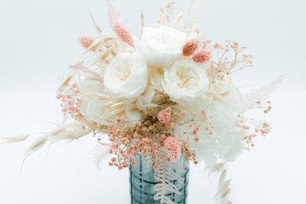 Trockenblumen Brautstrauß vintage boho