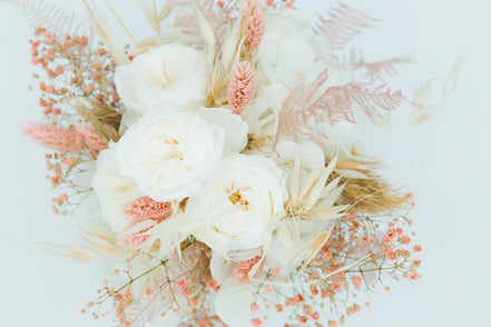 Trockenblumen Hochzeit Strauß vintage schleierkraut