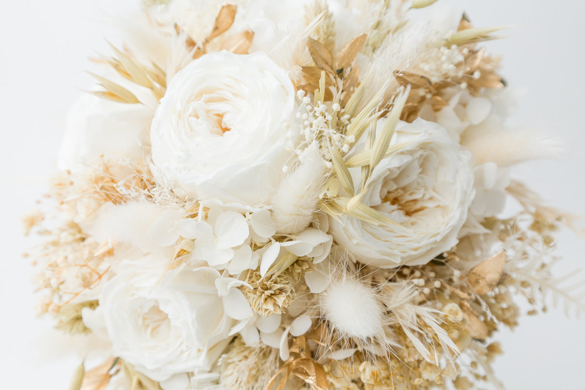 hochzeitstrauß trockenblumen