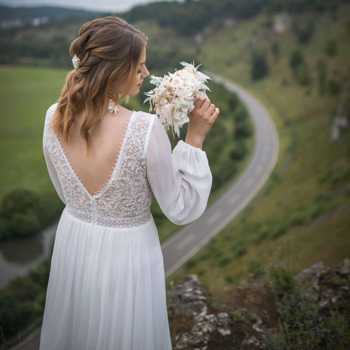 Trockenblumen Strauß Hochzeit