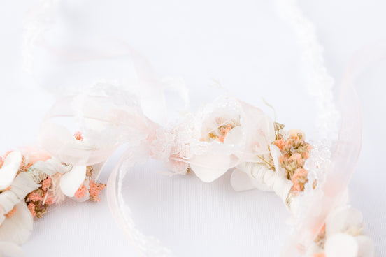 Blumen kranz hochzeit haare echt