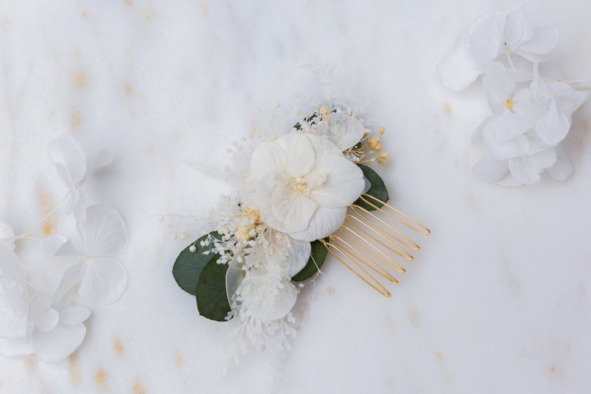 haarschmuck blumen eukalyptus