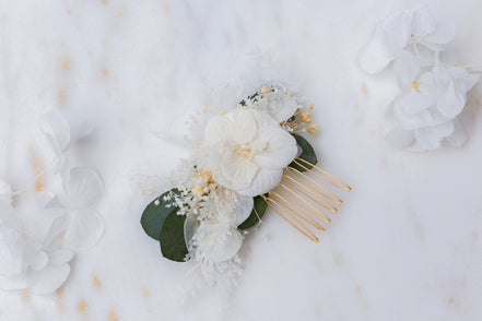 haarschmuck blumen eukalyptus