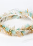 Trockenblumen Haarkranz Blau Lagurus Hochzeit Boho