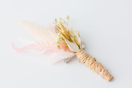 Trockenblumen Anstecker Hochzeit