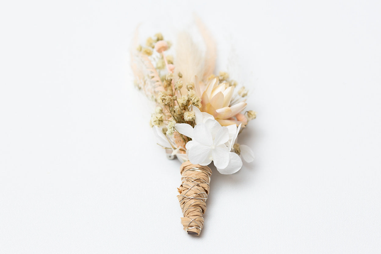 Blumenanstecker Hochzeit Trockenblumen
