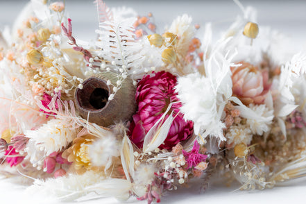 Trockenblumen Blumenkranz Haare