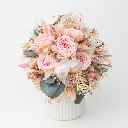 Trockenblumen Brautstrauß Eukalyptus