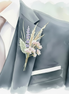 Anstecker Trockenblumen Hochzeit