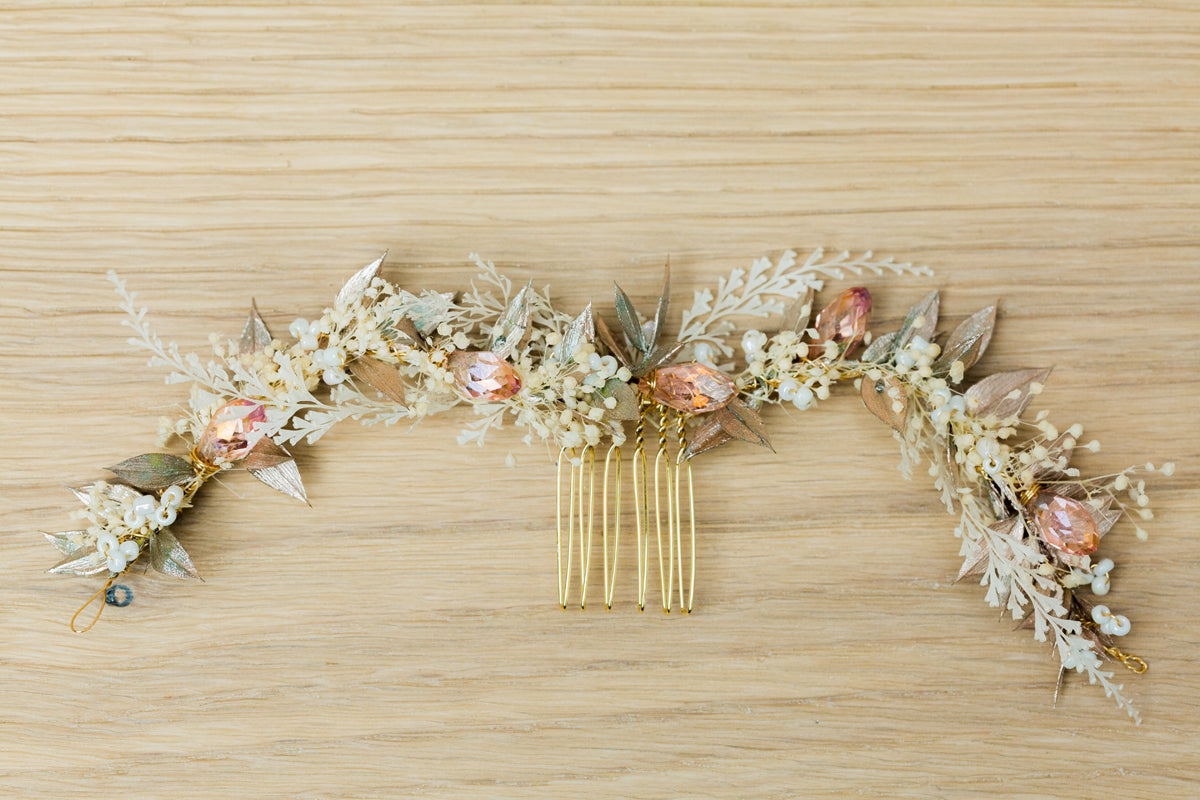 Haarschmuck perlen blumen hochzeit