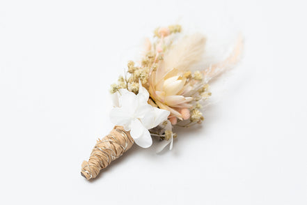 Anstecker Hochzeit echte Blumen