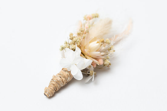 Anstecker Hochzeit echte Blumen