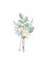 Aquarell Blumenanstecker Hochzeit Junge