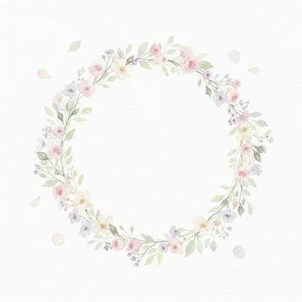 Aquarell Haarkranz zarte Blumen