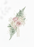 Aquarell Haarnadel einzelne Rose