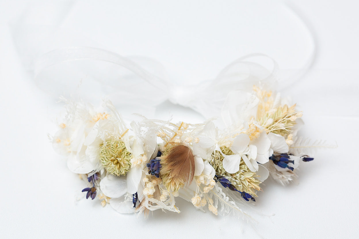 Blumenarmband Trauzeugin lavendel hochzeit