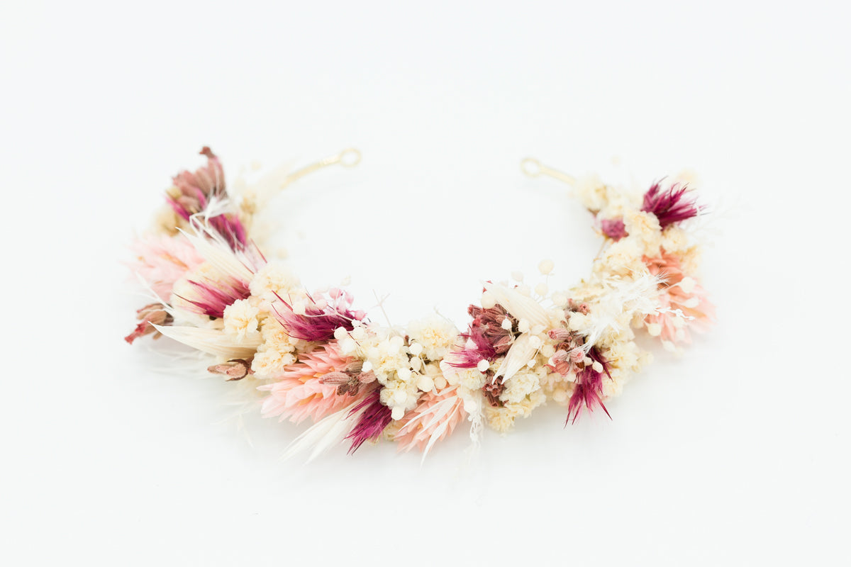 blumen armband brautjungfer abiball abschlussball trockenblumen