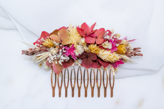 blumen-haarkamm