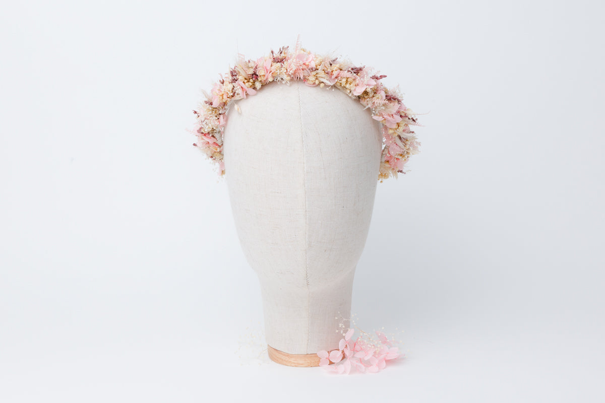 blumen haarreif rosa