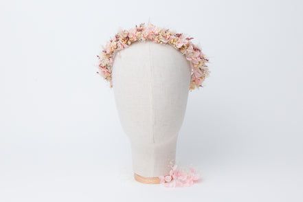 blumen haarreif rosa