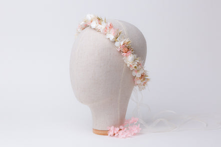 trockenblumen haarkranz hochzeit