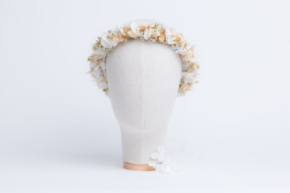 haarkranz echte blumen hochzeit